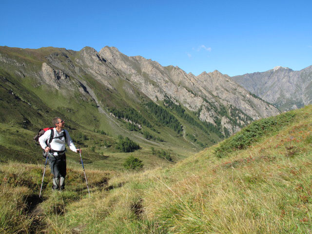 Erich auf Weg 2 zwischen Burgumer Alm und Sterzinger Hütte (11. Sep.)