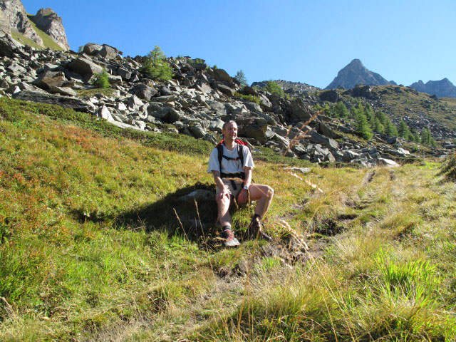 Ich auf Weg 2 zwischen Burgumer Alm und Sterzinger Hütte (11. Sep.)