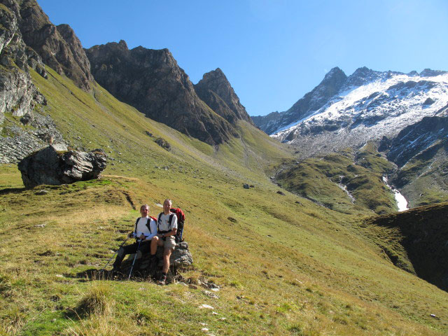 Erich und ich auf Weg 2 zwischen Sterzinger H&uuml;tte und Wilder Kreuzspitze (11. Sep.)