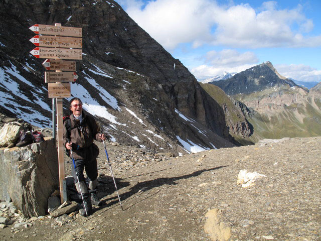 Erich am Pfunderer H&ouml;henweg am Rauhtaljoch, 2.808 m (11. Sep.)