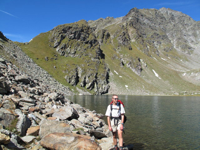 Ich am Pfunderer H&ouml;henweg beim Grindlbergsee, 2.485 m (12. Sep.)