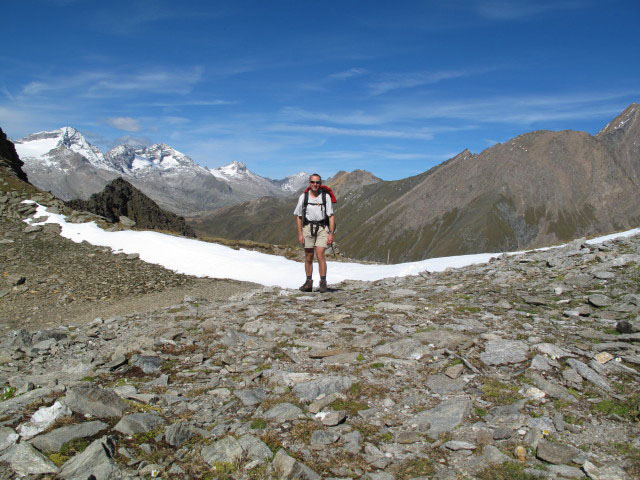 Ich am Weg 8 auf der Gliderscharte (12. Sep.)
