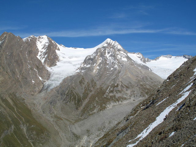 Hochferner und Hochfeiler von der Gliderscharte aus (12. Sep.)