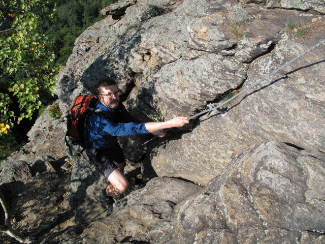 Norbert am Hoher Stein-Klettersteig