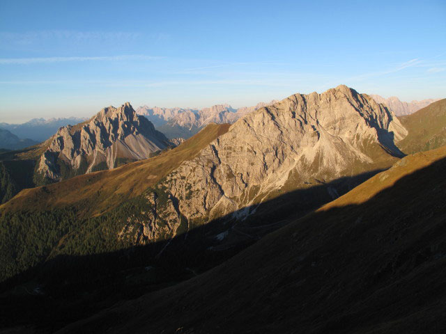 Crode del Longerin und Porze vom Karnischen H&ouml;henweg aus (22. Sep.)