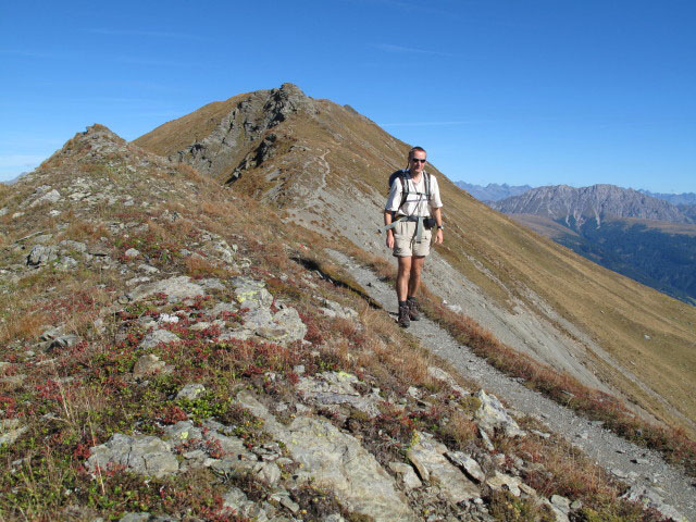 Ich am Karnischen H&ouml;henweg zwischen Reiterkarspitze und Cima Salvades (22. Sep.)