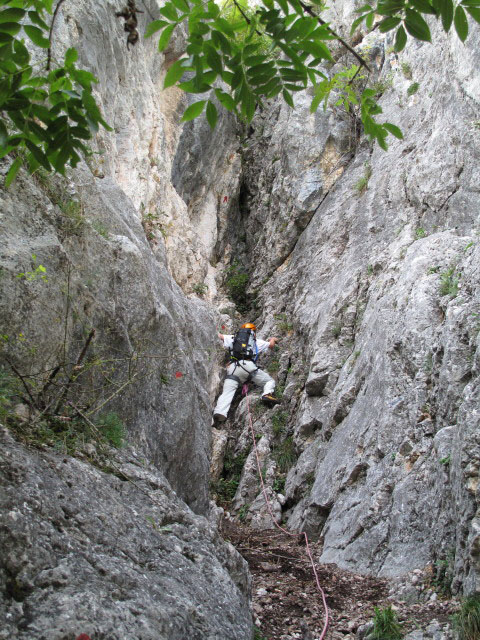 Gaisersteig: Erich in der ersten Seill&auml;nge