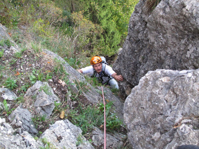 Draschgrat light: Erich in der zweiten Seill&auml;nge