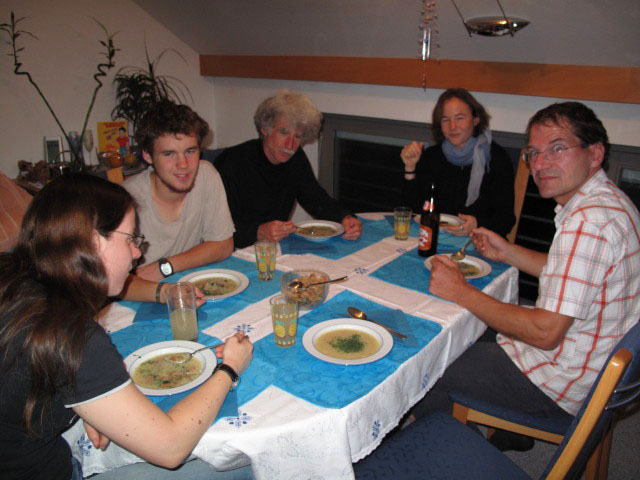 Daniela, Valentin, Harald, Irene und Andreas in meiner Wohnung (25. Sep.)