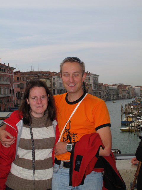 Daniela und ich auf der Ponte di Rialto