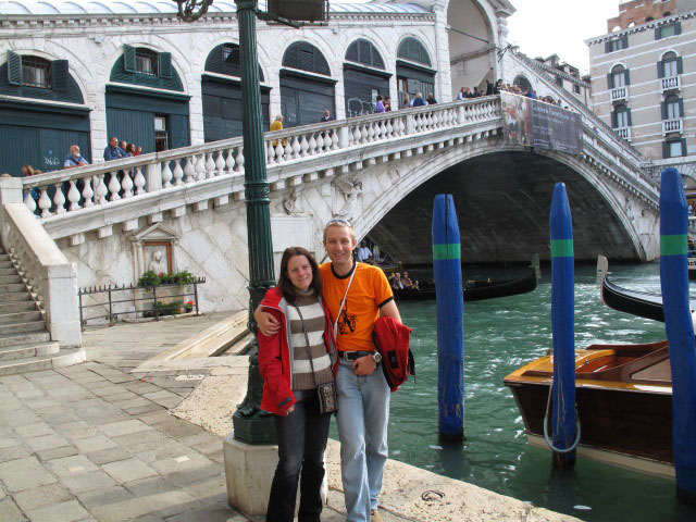 Daniela und ich bei der Ponte di Rialto