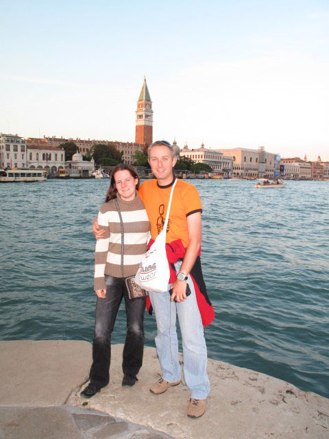 Daniela und ich am Punta della Dogana o della Salute