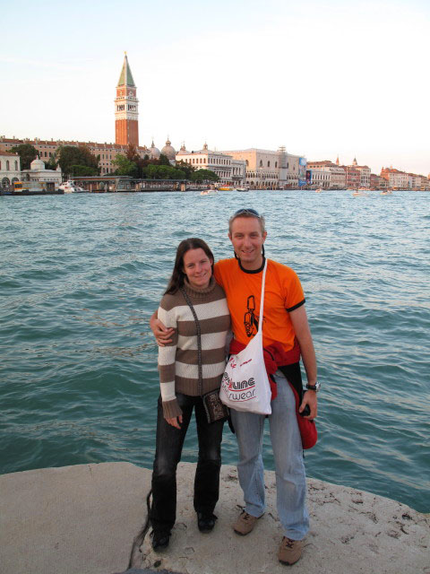 Daniela und ich am Punta della Dogana o della Salute