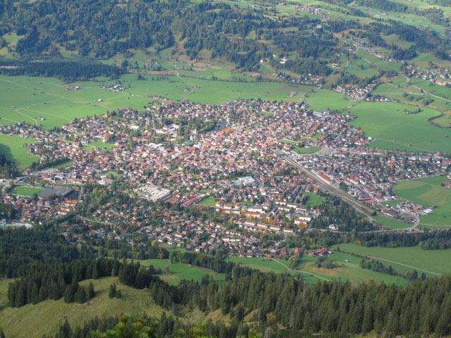 Oberstdorf vom Gaisalphorn aus