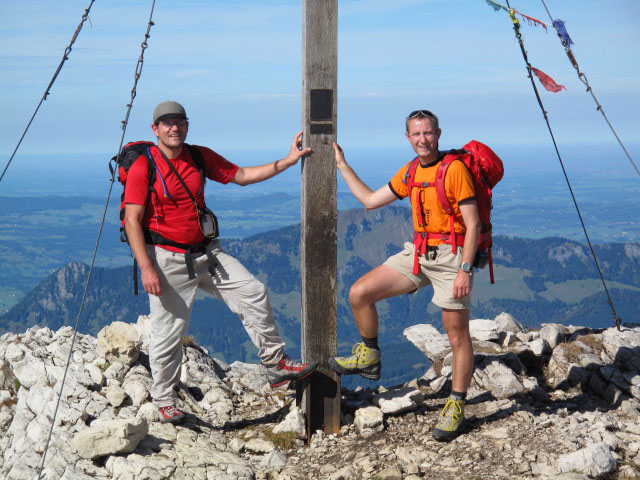 Axel und ich am Großen Daumen, 2.280 m