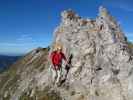 Hohe Gänge-Klettersteig: Axel zwischen Leiter und Einstieg