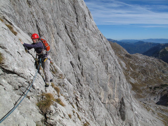 Baumgartnerweg: Daniela in der 5. Seillänge (9. Okt.)