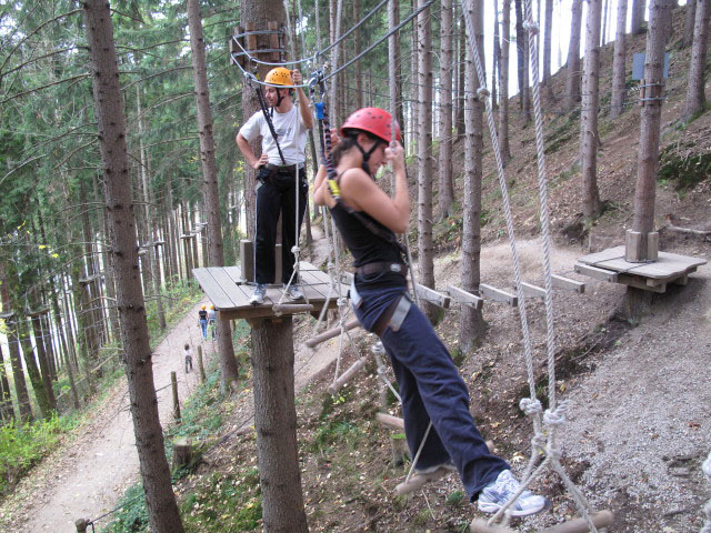 Matthias und Karin im Parcours 'Baummarder'