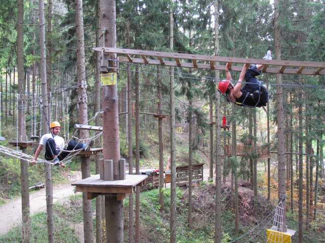 Matthias und Karin im Parcours 'Baummarder'