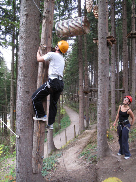 Matthias und Karin im Parcours 'Schwarzspecht'