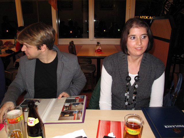 Alexandra und Petra im Strandcafe