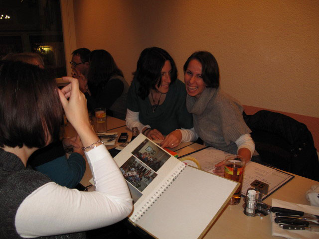 Petra, Alexander, Sabine, Sandra und Franziska im Strandcafe
