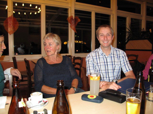 Sandra, Rita und ich im Strandcafe