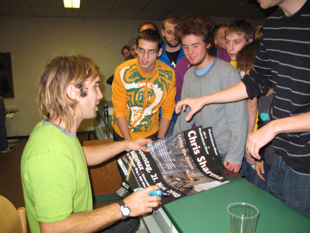 Chris und Valentin in der Universit&auml;t Wien