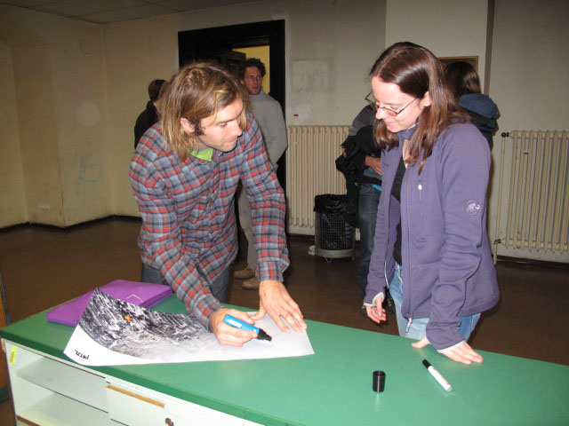 Chris und Daniela in der Universit&auml;t Wien