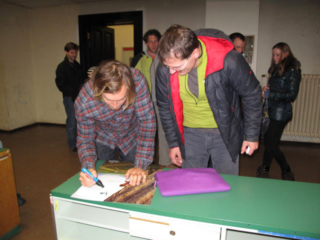 Chris und Andreas in der Universit&auml;t Wien