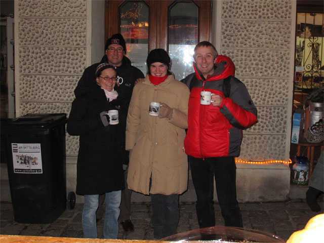 Katrin, Johannes, Kerstin und ich in der Spittelberggasse