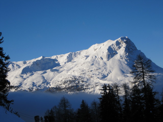 Piz Lad von der Talabfahrt Bergkastel aus