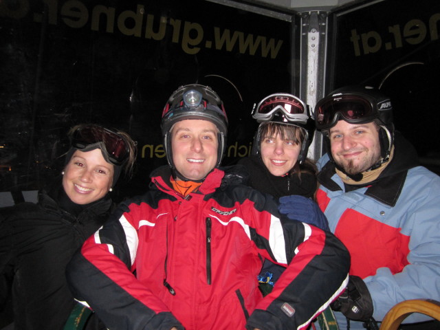 Michaela, ich, Elena und Markus in der Zau[:ber:]g Kabinenbahn