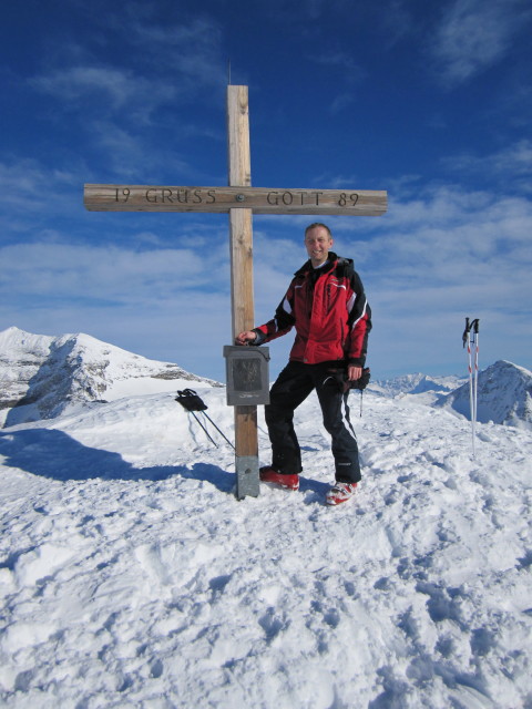 Ich auf der Gjaidtroghöhe, 2.988 m (16. Jän.)