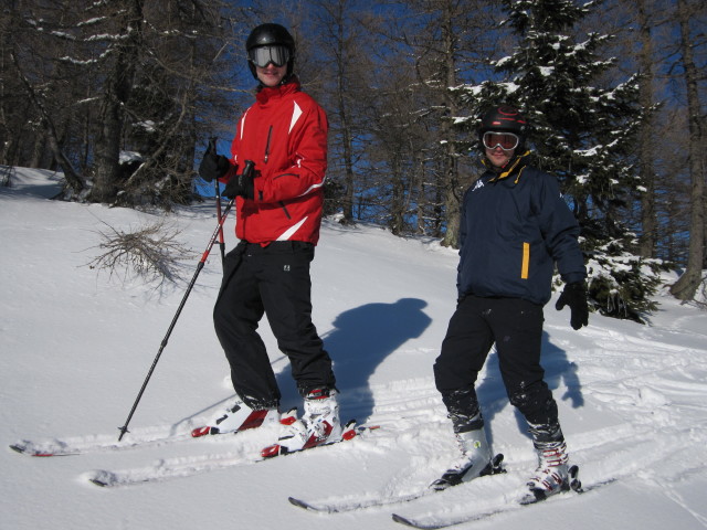 Michael und Christoph zwischen Bürgergraben und Abfahrt 'Zur Dreisesselbahn'