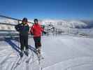 Christoph und Michael bei der Bergstation des 3er-Sessellifts Bürgeralm, 1.810 m