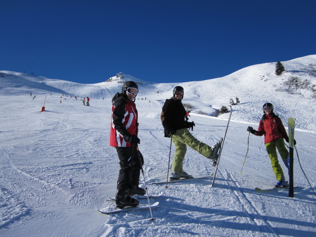 Udo, Markus und Katarina auf der Sennleitenabfahrt
