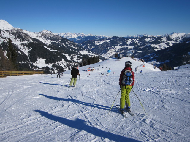 Markus und Katarina auf der Familienabfahrt
