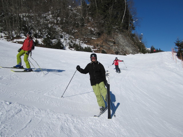 Katarina, Markus und Udo auf der Ortsabfahrt