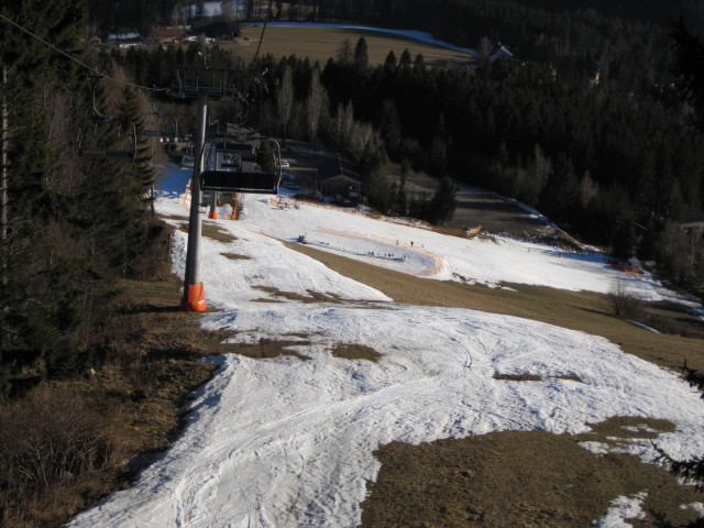 Sonnenhangabfahrt von der 4er Sesselbahn Hauereck Jet aus