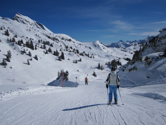 Mama auf der Abfahrt Hochblanken