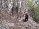 Wildenauer-Klettersteig: Erich und Carmen bei der Einmündung des alten Zustiegs