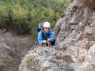 Wildenauer-Klettersteig: Romana zwischen Schlüsselstelle und Schacht