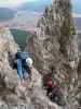 Wildenauer-Klettersteig: Romana, Carmen und Gregor in der Turmscharte