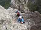 Wildenauer-Klettersteig: Gregor, Carmen, Romana und Erich zwischen Turmscharte und Schlusswand