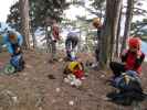 Wildenauer-Klettersteig: Romana, Sabrina, Gregor, Erich und Carmen beim Ausstieg