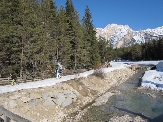 Markus bei der Talstation des Skilifts Armentarola (20. März)