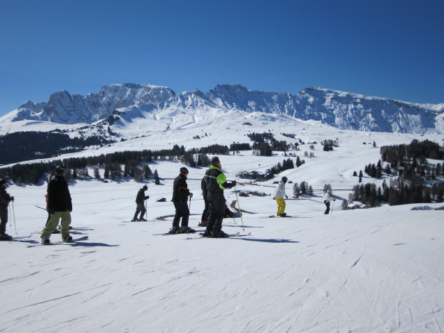 Markus bei der Bergstation des Sessellifts Sanon, 1.940 m (21. März)