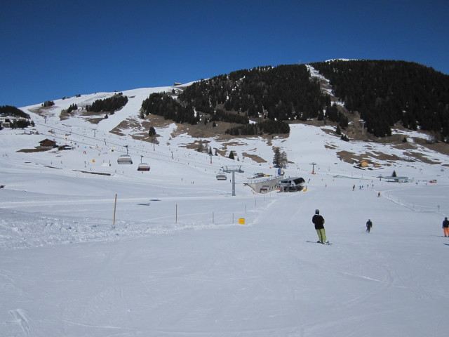 Markus auf der Piste des Sessellifts Panorama (21. März)