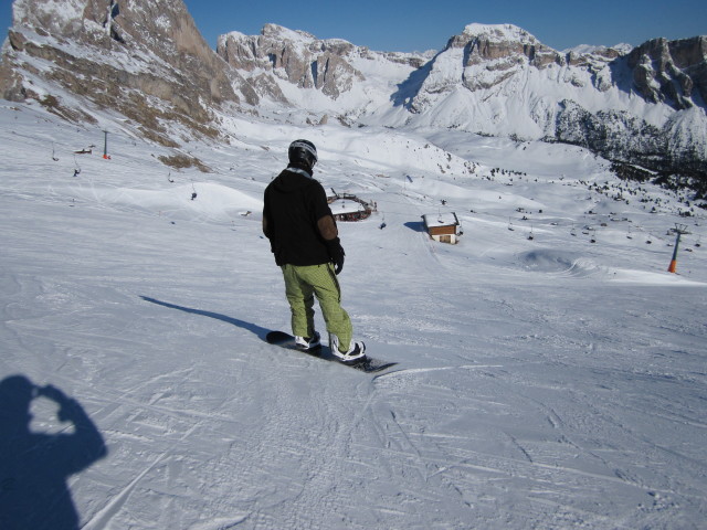 Markus auf der Piste des Sessellifts Catores Martin (21. März)